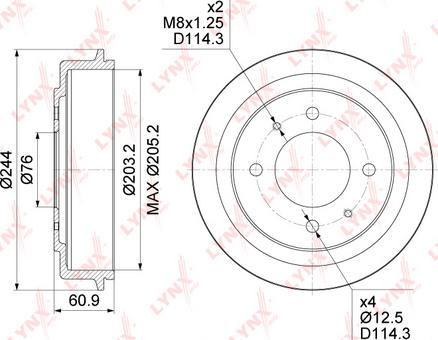 LYNXauto BM-1071 - Tambour de frein cwaw.fr