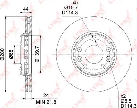 LYNXauto BN-1415 - Disque de frein cwaw.fr