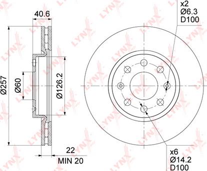 LYNXauto BN-1436 - Disque de frein cwaw.fr