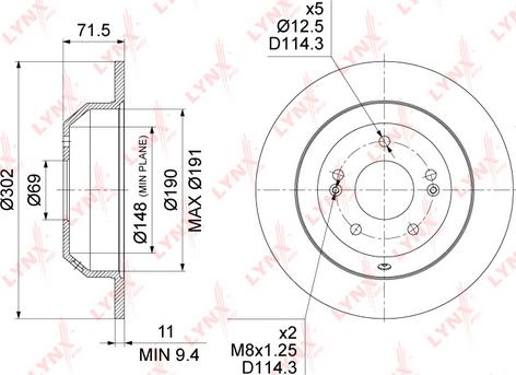 LYNXauto BN-1543 - Disque de frein cwaw.fr