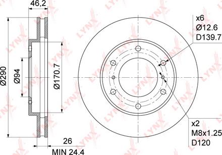 LYNXauto BN-1090 - Disque de frein cwaw.fr