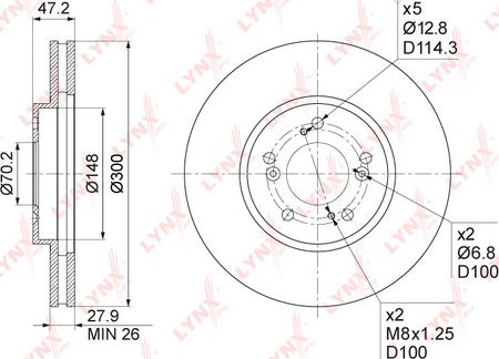 LYNXauto BN-1042 - Disque de frein cwaw.fr