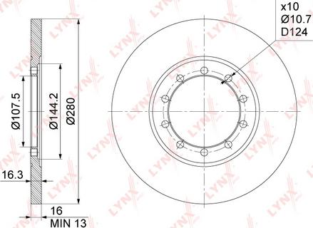 LYNXauto BN-1023 - Disque de frein cwaw.fr