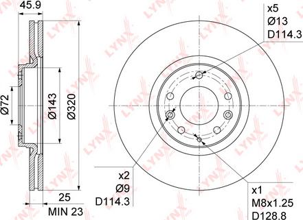 LYNXauto BN-1073 - Disque de frein cwaw.fr