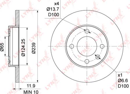 LYNXauto BN-1191 - Disque de frein cwaw.fr