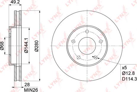 LYNXauto BN-1108 - Disque de frein cwaw.fr