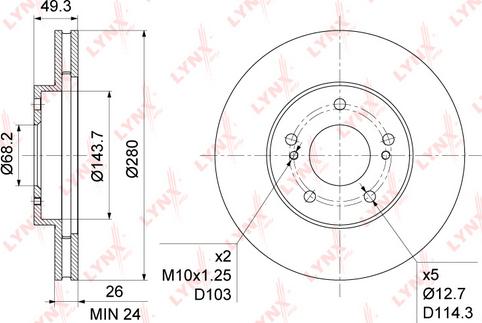 LYNXauto BN-1111 - Disque de frein cwaw.fr