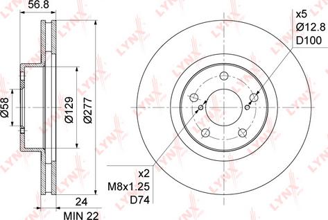 LYNXauto BN-1127 - Disque de frein cwaw.fr