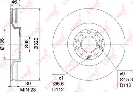 LYNXauto BN-1209 - Disque de frein cwaw.fr