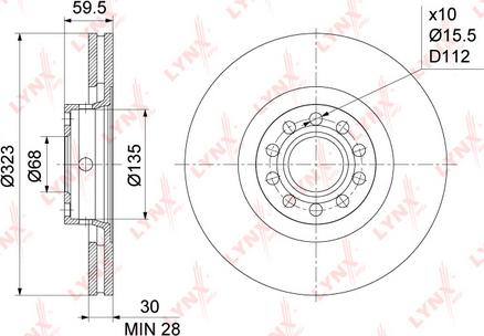 LYNXauto BN-1208 - Disque de frein cwaw.fr