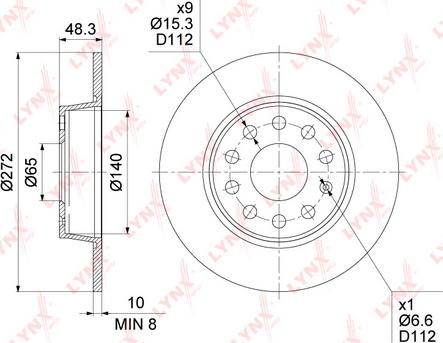 LYNXauto BN-1235 - Disque de frein cwaw.fr