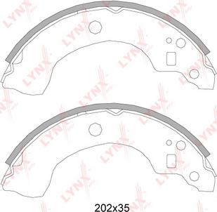 LYNXauto BS-5718 - Jeu de mâchoires de frein cwaw.fr