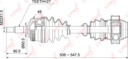 LYNXauto CD-5303A - Arbre de transmission cwaw.fr