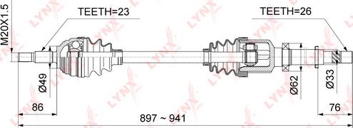 LYNXauto CD-6704 - Arbre de transmission cwaw.fr