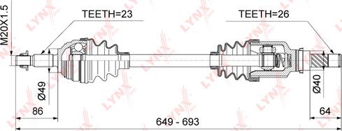 LYNXauto CD-6703 - Arbre de transmission cwaw.fr