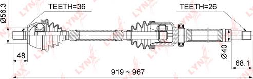 LYNXauto CD-1008 - Arbre de transmission cwaw.fr