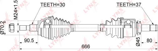 LYNXauto CD-1080 - Arbre de transmission cwaw.fr