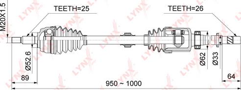 LYNXauto CD-1020 - Arbre de transmission cwaw.fr