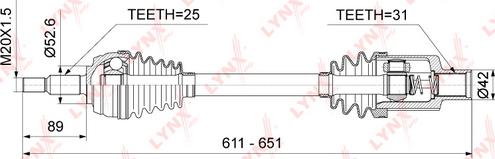 LYNXauto CD-1022 - Arbre de transmission cwaw.fr