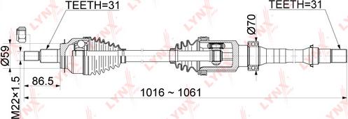 LYNXauto CD-1075 - Arbre de transmission cwaw.fr