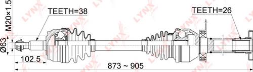 LYNXauto CD-1164 - Arbre de transmission cwaw.fr