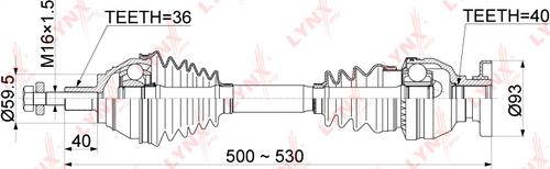 LYNXauto CD-1166 - Arbre de transmission cwaw.fr