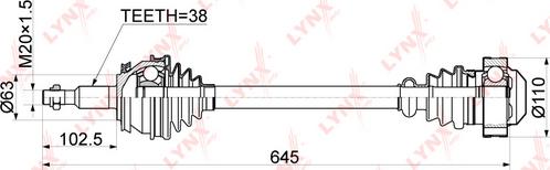 LYNXauto CD-1161 - Arbre de transmission cwaw.fr