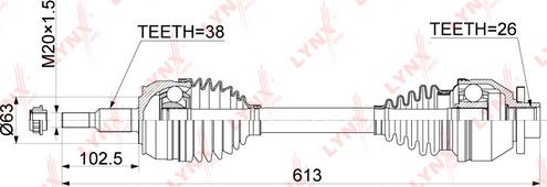 LYNXauto CD-1163 - Arbre de transmission cwaw.fr