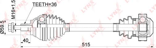 LYNXauto CD-1134 - Arbre de transmission cwaw.fr