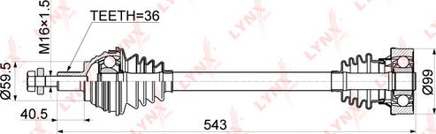 LYNXauto CD-1130 - Arbre de transmission cwaw.fr