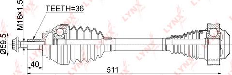 LYNXauto CD-1138 - Arbre de transmission cwaw.fr