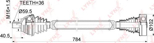 LYNXauto CD-1133 - Arbre de transmission cwaw.fr