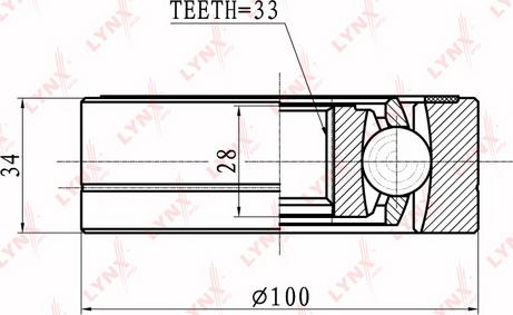 LYNXauto CI-8008 - Jeu de joints, arbre de transmission cwaw.fr