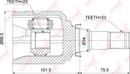 LYNXauto CI-3719 - Jeu de joints, arbre de transmission cwaw.fr