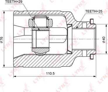 LYNXauto CI-7105 - Jeu de joints, arbre de transmission cwaw.fr