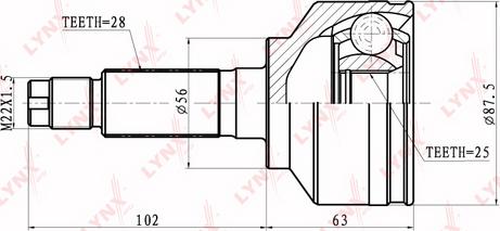 LYNXauto CO-4408 - Jeu de joints, arbre de transmission cwaw.fr