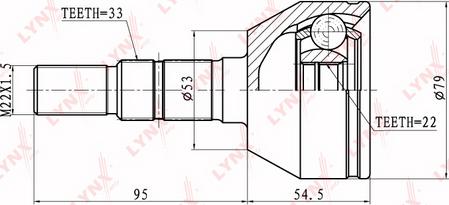 LYNXauto CO-5904 - Jeu de joints, arbre de transmission cwaw.fr