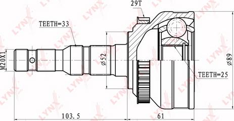 LYNXauto CO-5901A - Jeu de joints, arbre de transmission cwaw.fr