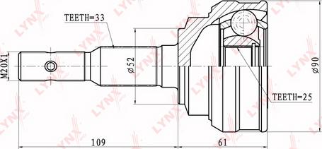 LYNXauto CO-5902 - Jeu de joints, arbre de transmission cwaw.fr