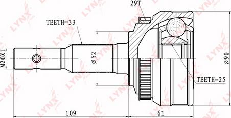 LYNXauto CO-5929A - Jeu de joints, arbre de transmission cwaw.fr