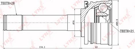 LYNXauto CO-5503 - Jeu de joints, arbre de transmission cwaw.fr