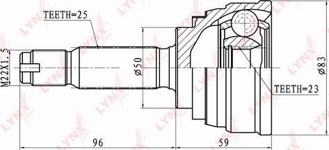 LYNXauto CO-5502 - Jeu de joints, arbre de transmission cwaw.fr