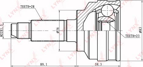 LYNXauto CO-5105 - Jeu de joints, arbre de transmission cwaw.fr