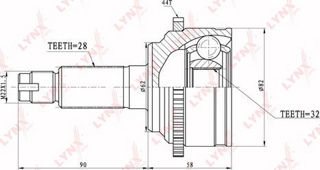 LYNXauto CO-5101A - Jeu de joints, arbre de transmission cwaw.fr