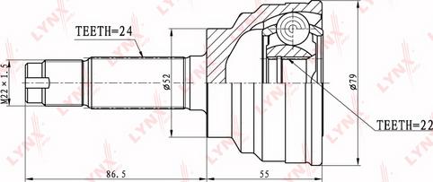 LYNXauto CO-5108 - Jeu de joints, arbre de transmission cwaw.fr