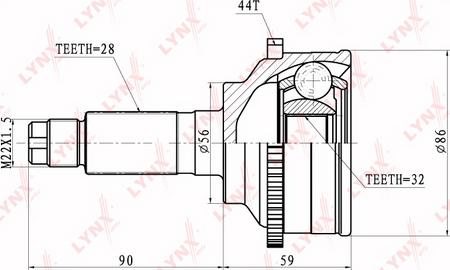 LYNXauto CO-5103A - Jeu de joints, arbre de transmission cwaw.fr