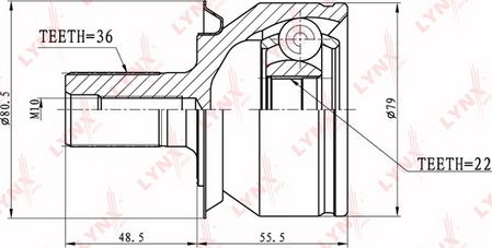 LYNXauto CO-5102 - Jeu de joints, arbre de transmission cwaw.fr