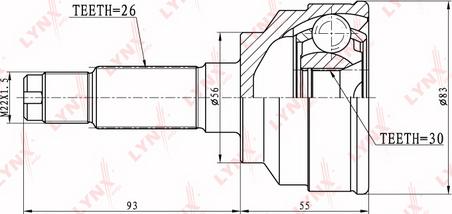 LYNXauto CO-5114 - Jeu de joints, arbre de transmission cwaw.fr