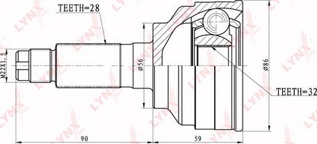 LYNXauto CO-5137 - Jeu de joints, arbre de transmission cwaw.fr