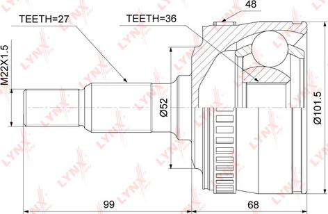 LYNXauto CO-5302A - Jeu de joints, arbre de transmission cwaw.fr